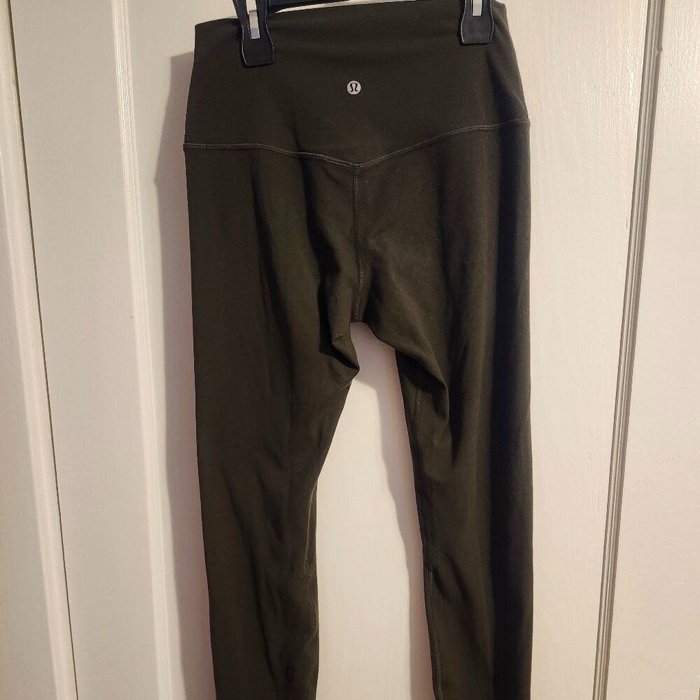 Lululemon Olive Green Align Leggings, Size 6, 28 inch inseam